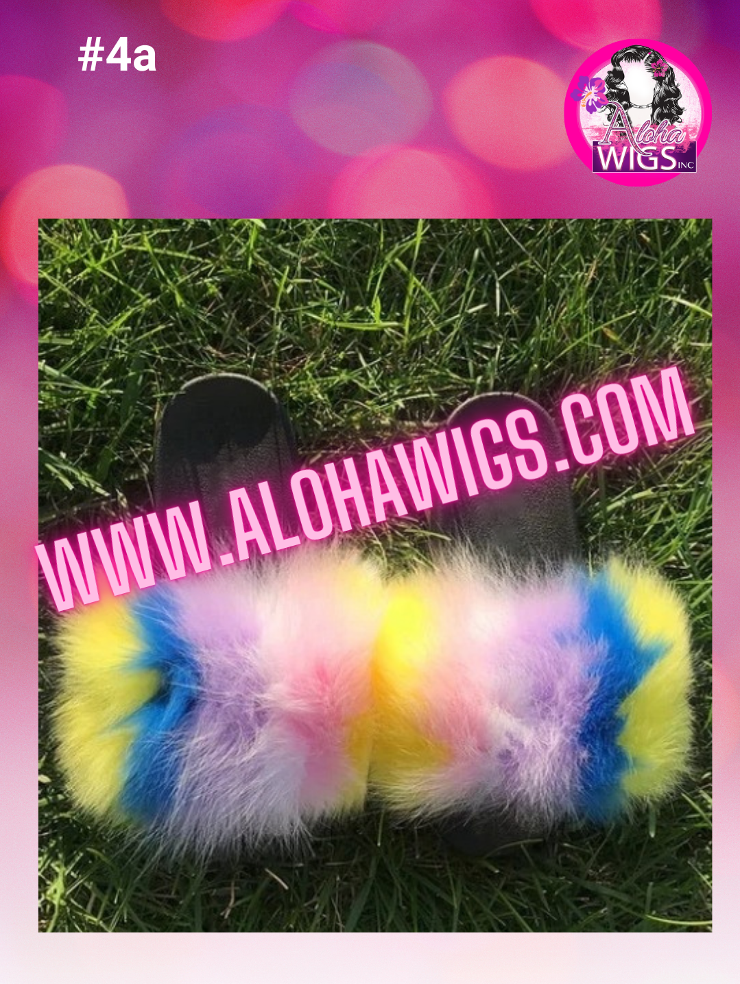 Aloha Faux Fur Slides