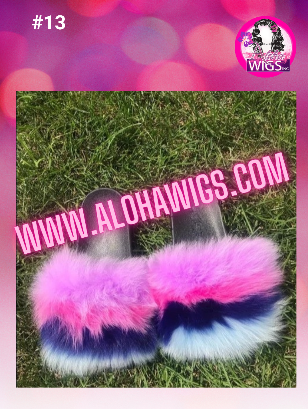 Aloha Faux Fur Slides