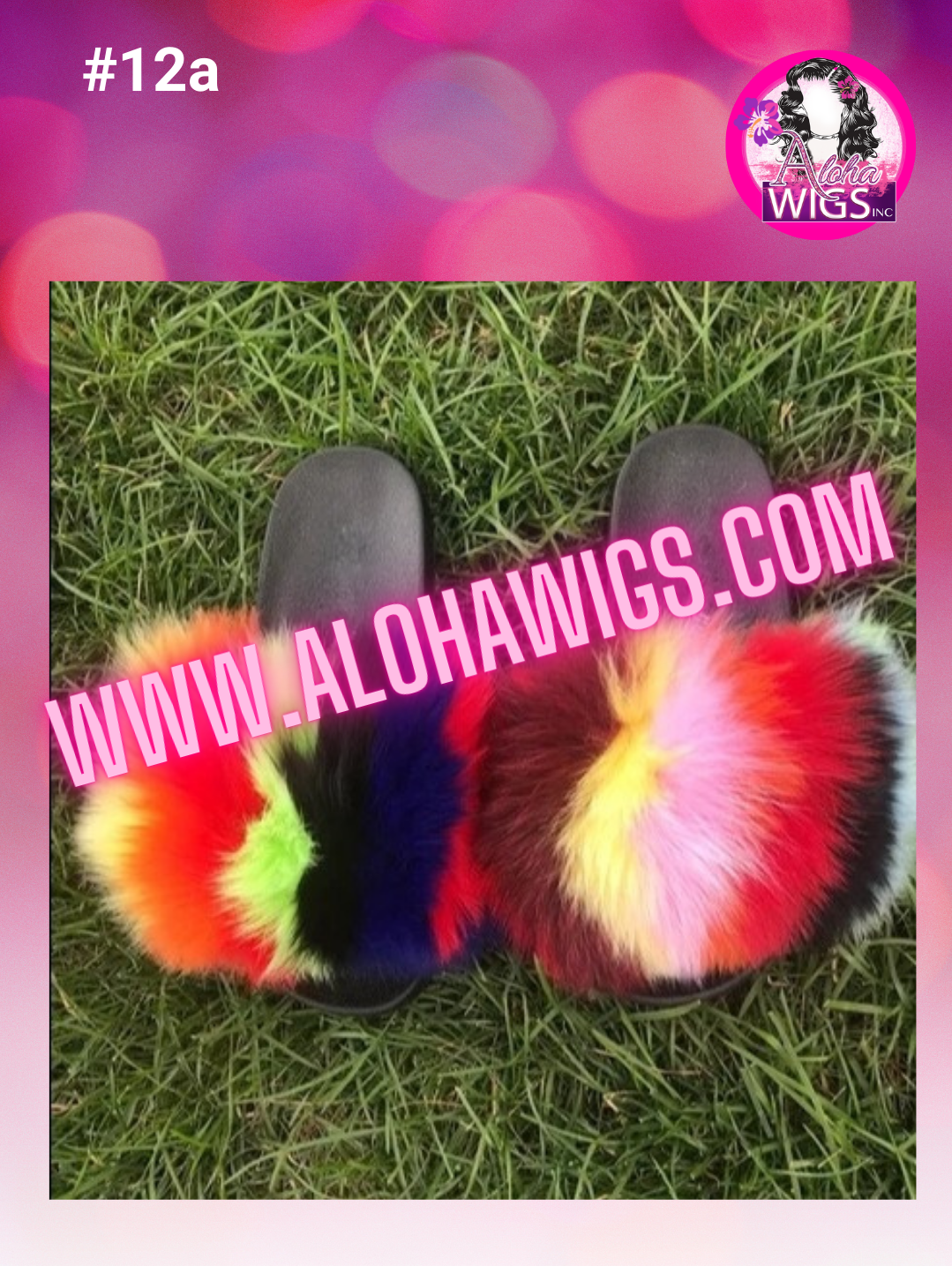 Aloha Faux Fur Slides