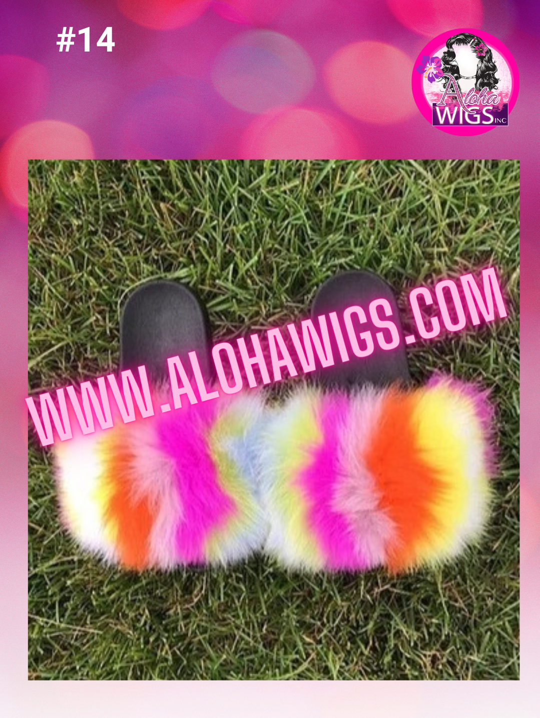 Aloha Faux Fur Slides