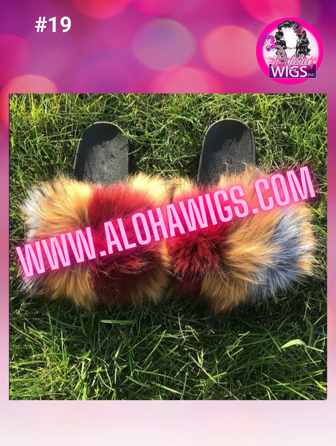 Aloha Faux Fur Slides