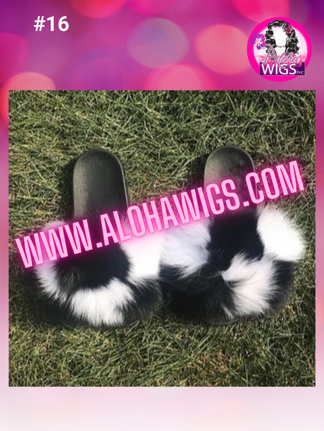 Aloha Faux Fur Slides