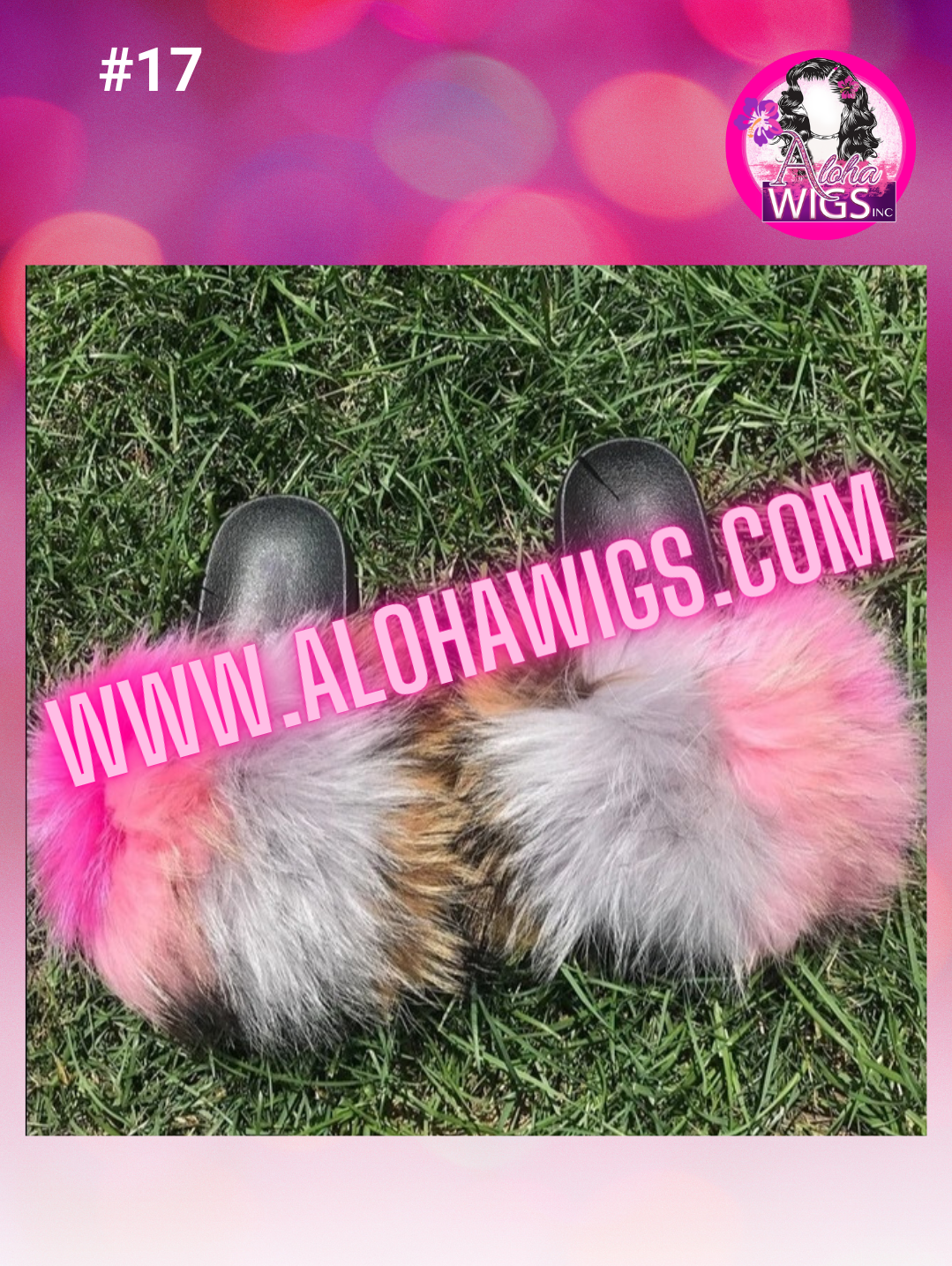 Aloha Faux Fur Slides