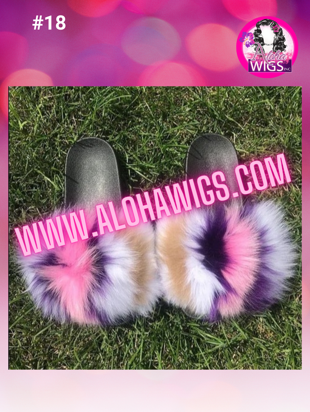 Aloha Faux Fur Slides