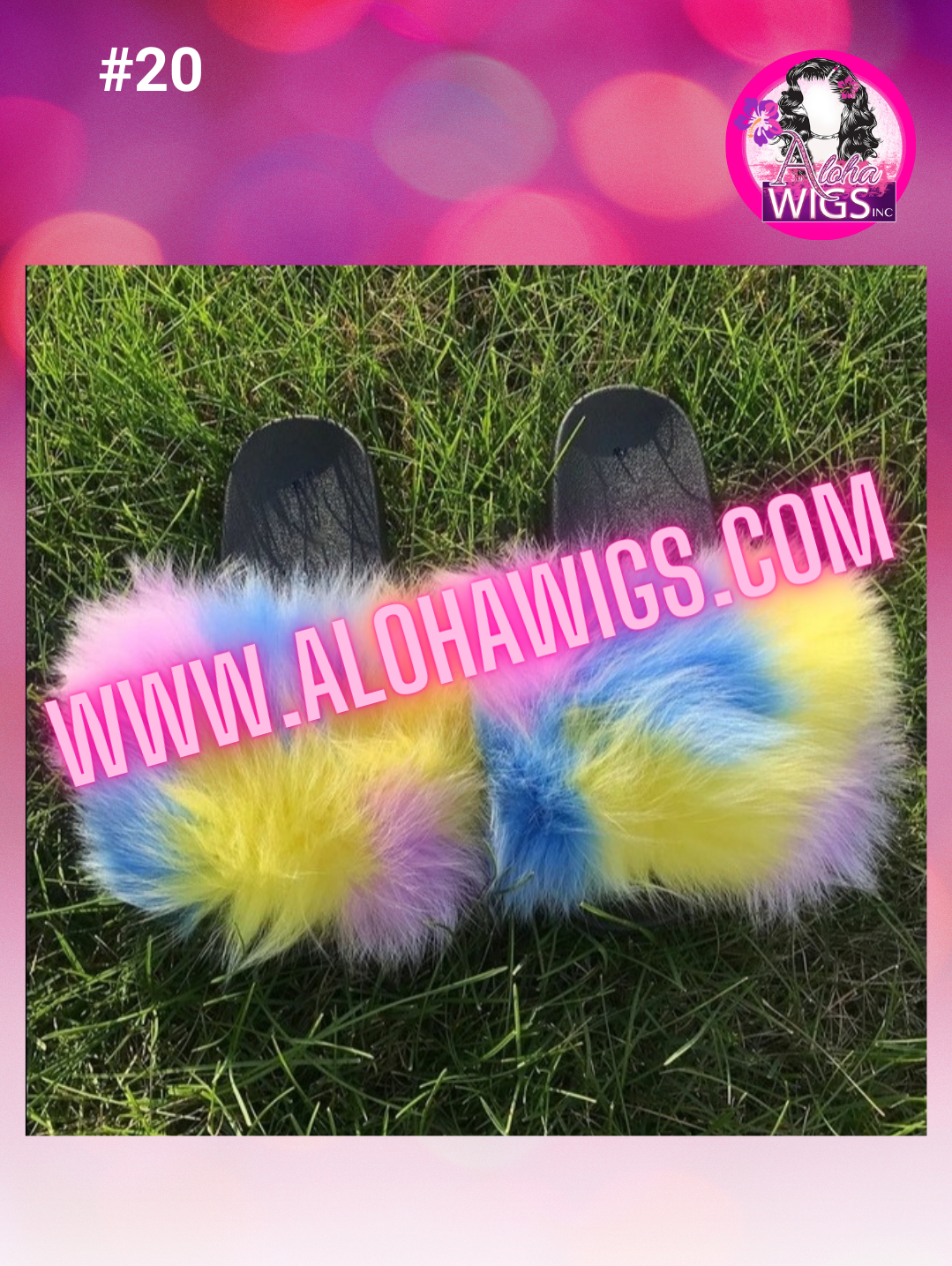 Aloha Faux Fur Slides