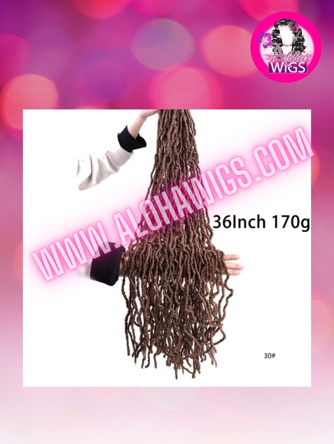 (9pcs) 36inch Faux Locs Crochet Hair