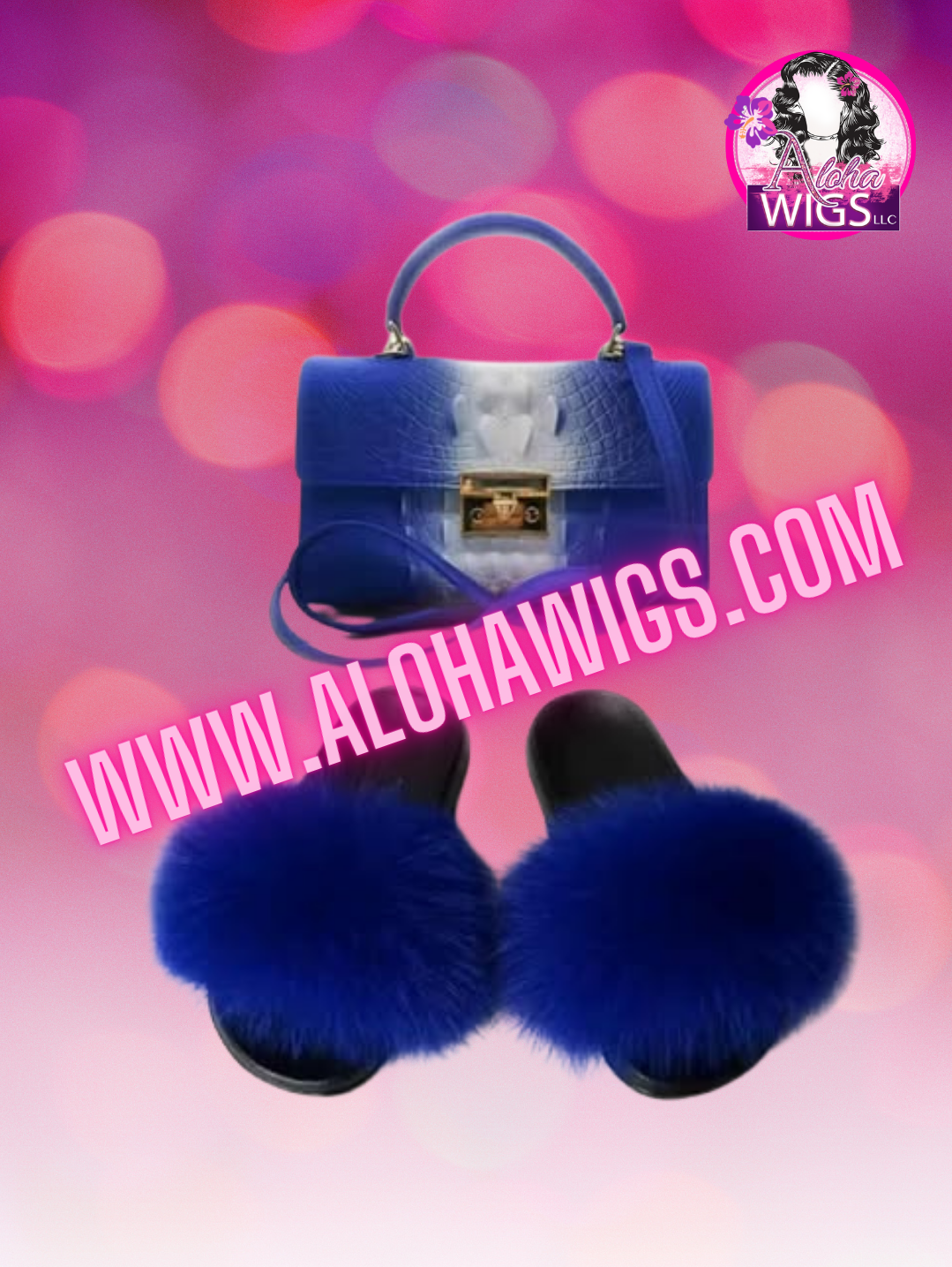 Faux Furr Slippa's + Matching Handbag
