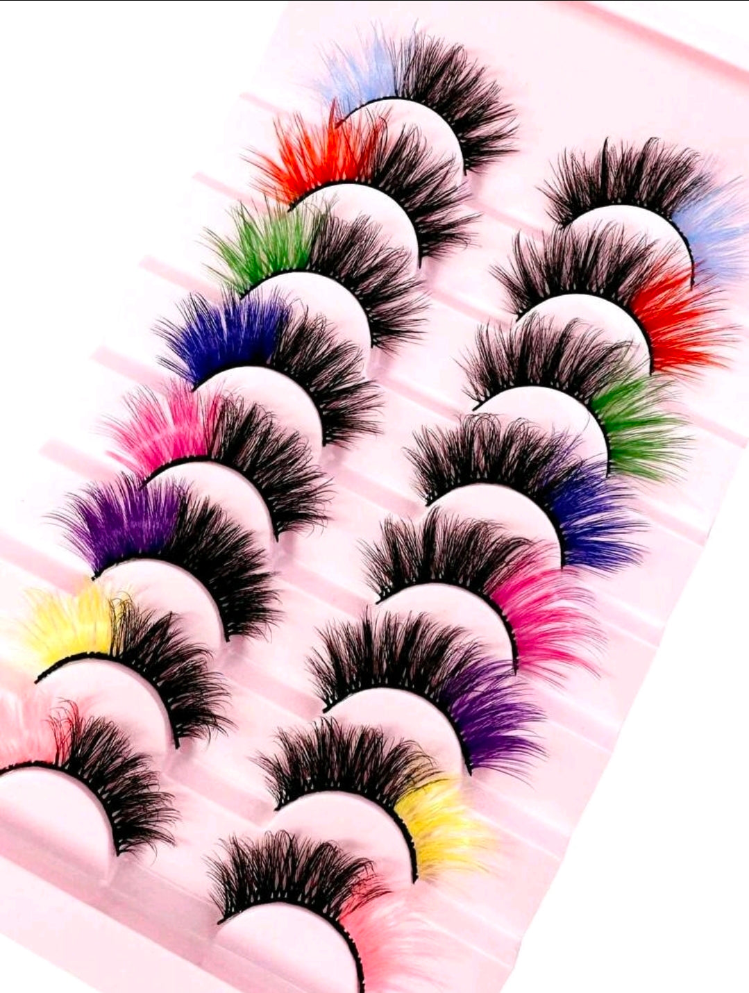 8 pair colored eyelash