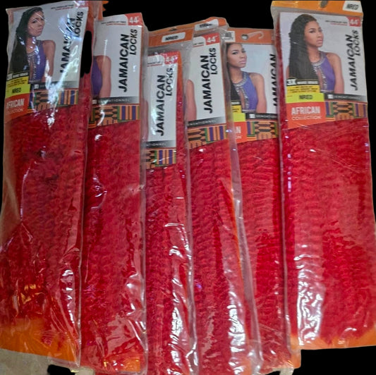 6pcks red Jamaican lock hair