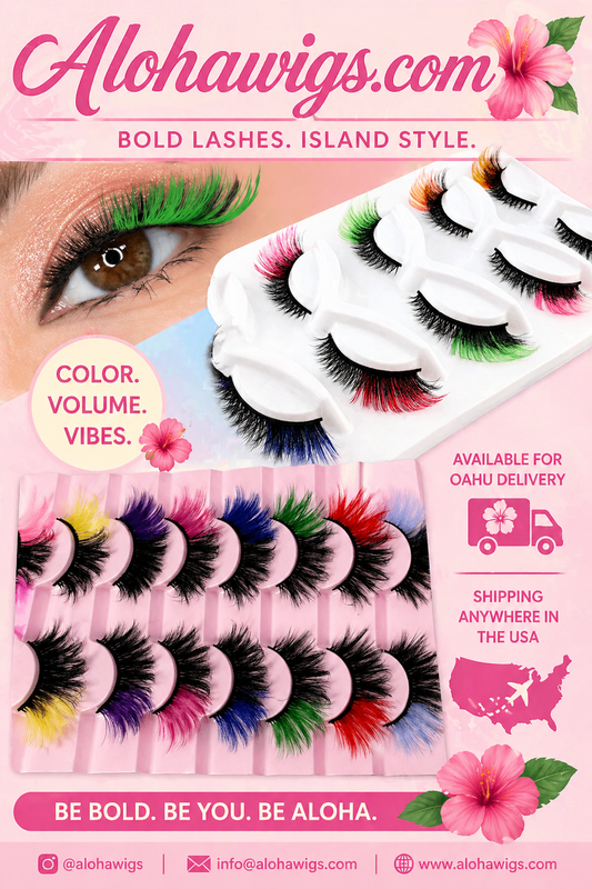 8 pair colored eyelash